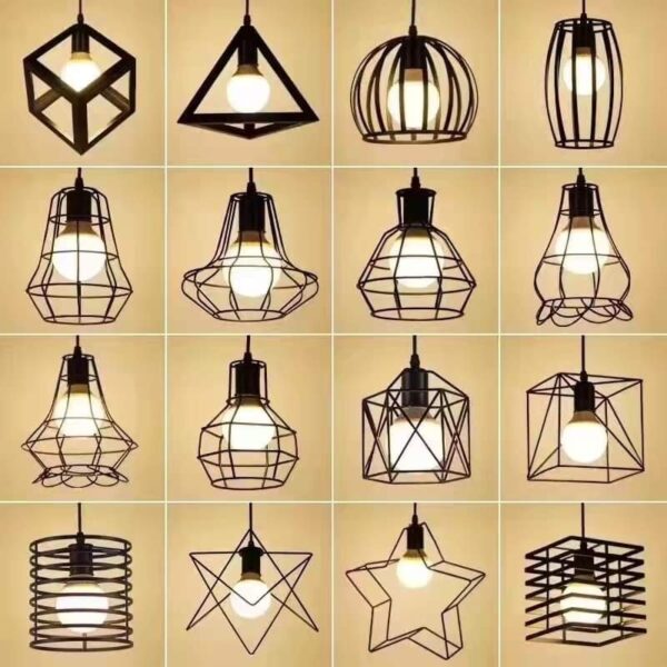 Generic iron pendant lamp shade hallow out hanging cover