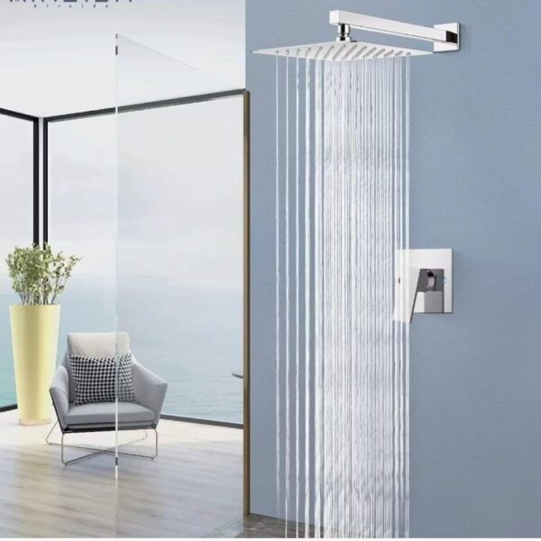 large square rain shower Head 304 stainless steel ultra thin power high pressure top spray bathroom rainfall showerhead ( 12inch) - Image 3