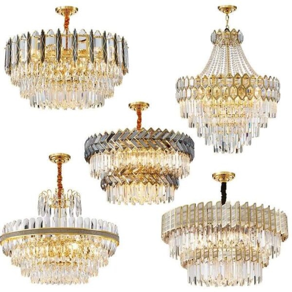 led crystal chandalia 3 colour