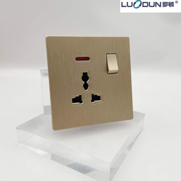 wall socket single socket grey