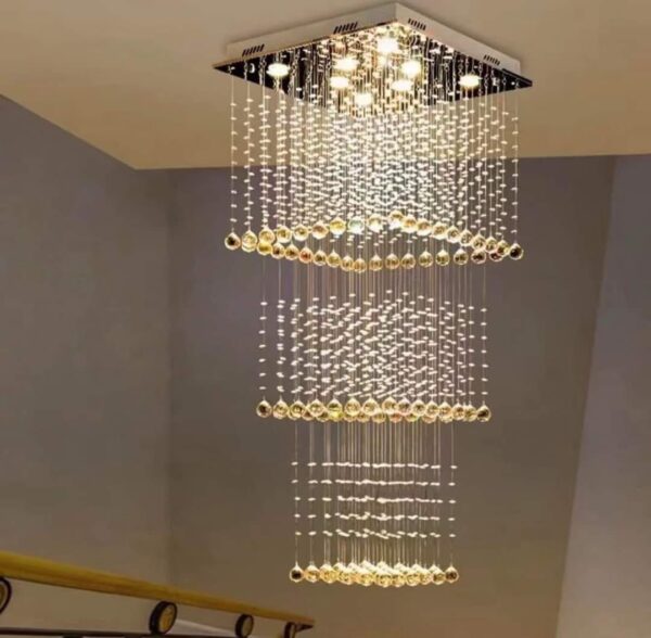 dropped crystal chandelier