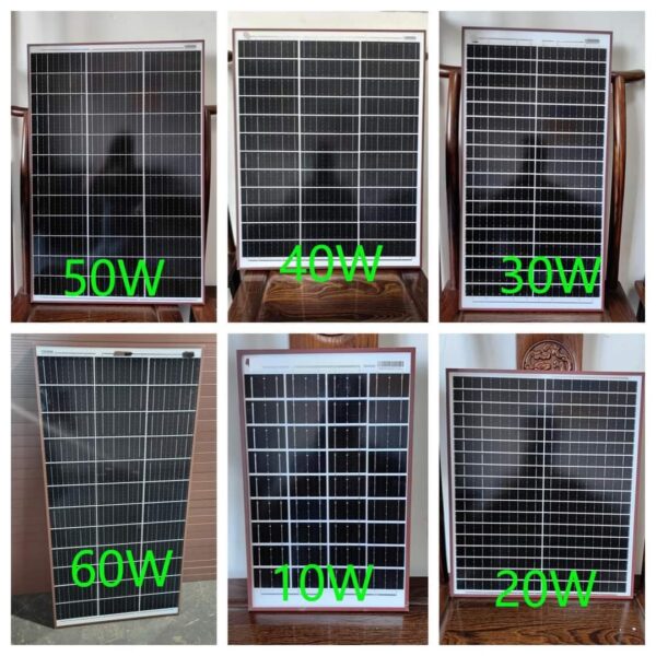 MONO solar panels 20w,30,40,50,