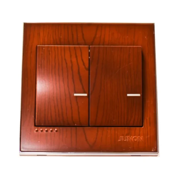 Junon Wooden Cherry 2 Gang 2 Way Switch power m