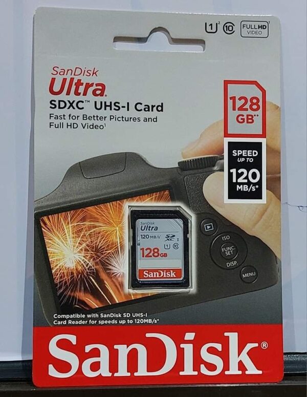 Sandisk 128GB Ultra MicroSD Memory Card high speed up to 120Mbs/s